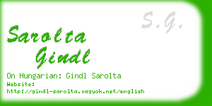 sarolta gindl business card